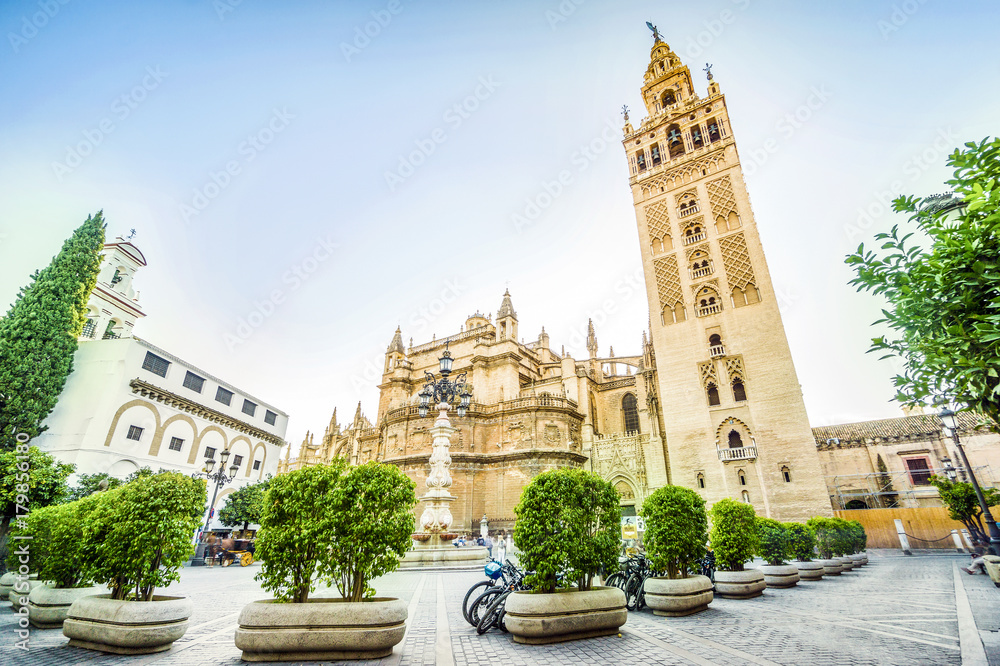 Giralda in Cathedral of Saint Mary, Seville, Spain