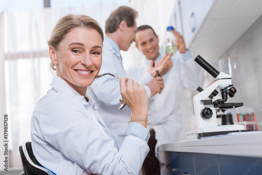 Smiling medical worker