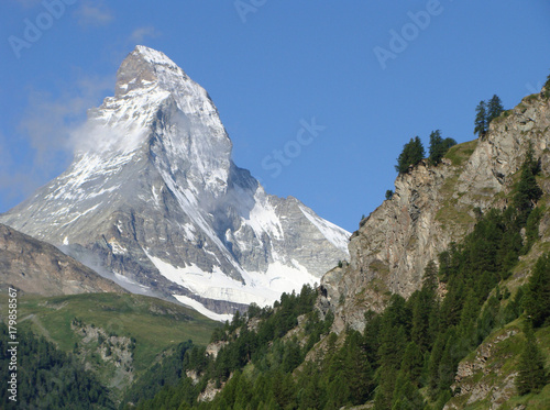 Matterhorn mountain view from zermatt
