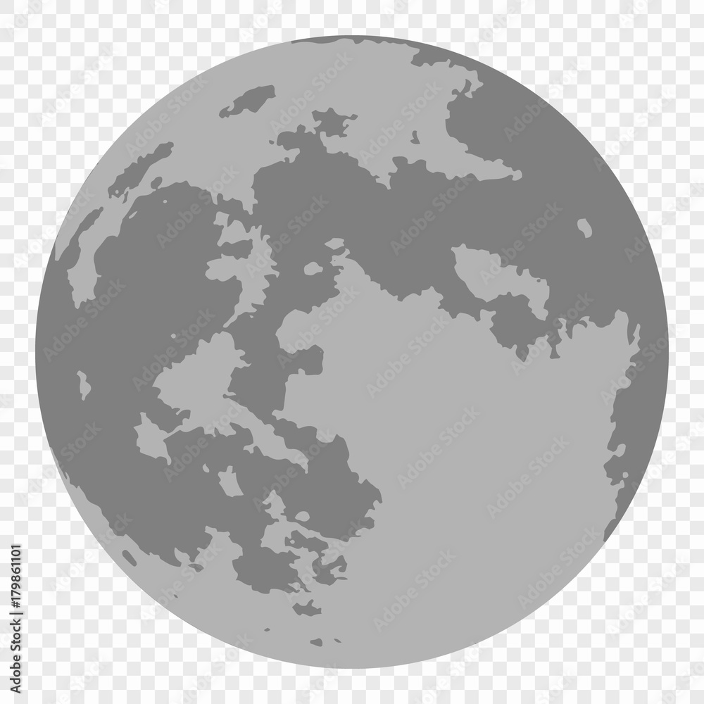 Realistic moon. Detailed vector illustration