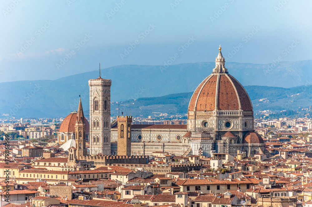 The Majestic panorama of Firenze with the Cathedral 