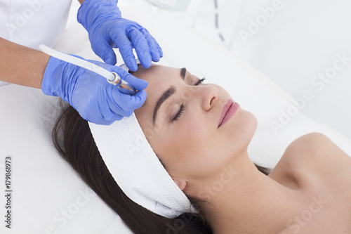 Skin care. Beauty treatment. Microdermabrasion. photo