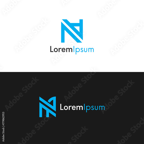 NA logo company icon sign vector design.