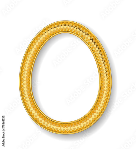 gold frame oval