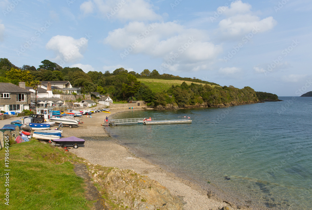 Helford Passage west Cornwall England UK a village located on Helford River