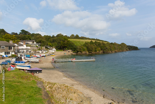 Helford Passage west Cornwall England UK a village located on Helford River photo