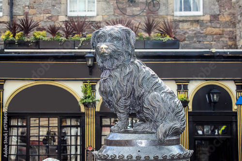 Sculpture of Greyfriars Bobby was a Skye Terrier which became known in 19th-century Edinburgh for supposedly spending 14 years guarding the grave of its owner until he died himself on 14 January 1872