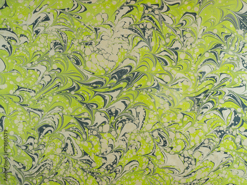 Marbled paper background.