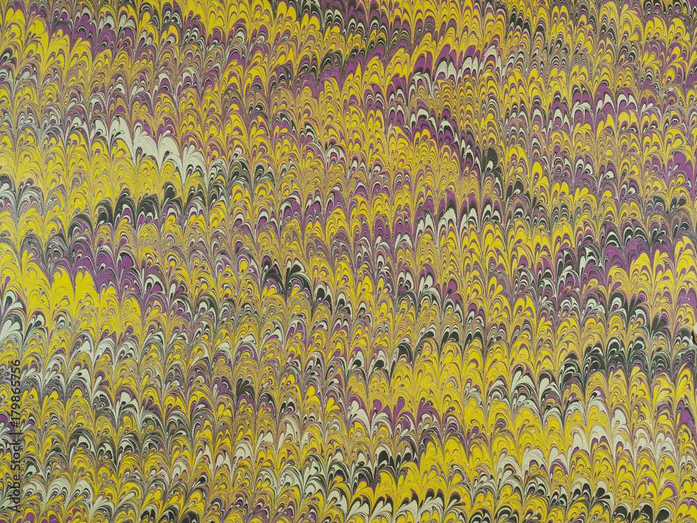 Marbled paper background.