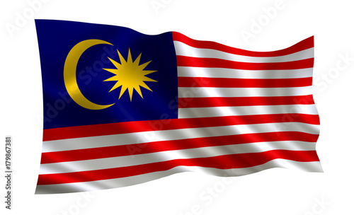 Malaysia flag. A series of 