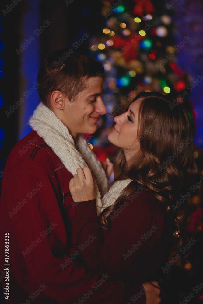 Couple celebrates new year/Christmas Couple celebrates new year/Christmas