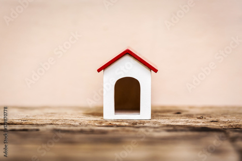 Small house on wooden