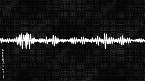 Audio signal animation, different white equalizer, the sound wave as a background motion 4K