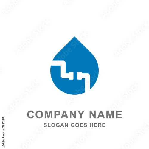 Plumbing Service Water Technology Logo Vector Icon