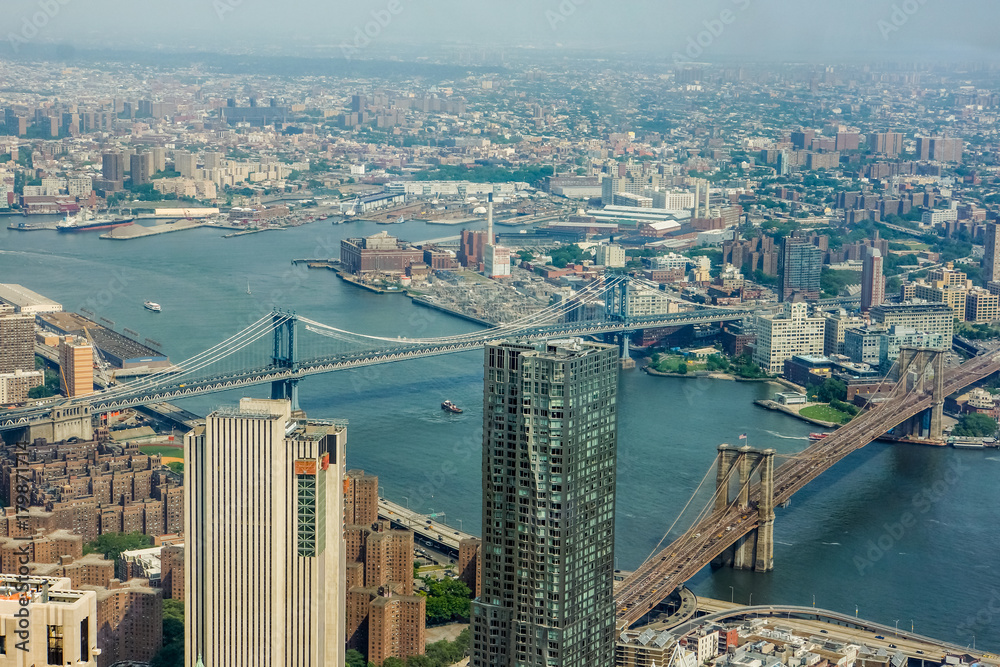 Fototapeta premium Aerial view at New York City, USA