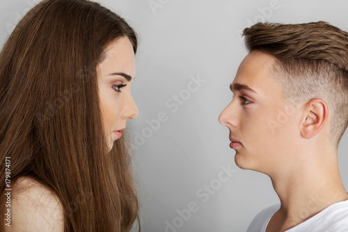 Face to face. photo