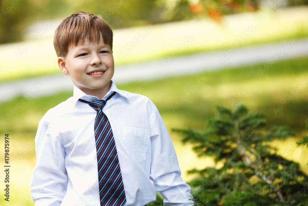 Cute little student in the Park school Board Cute little student in the Park school Board