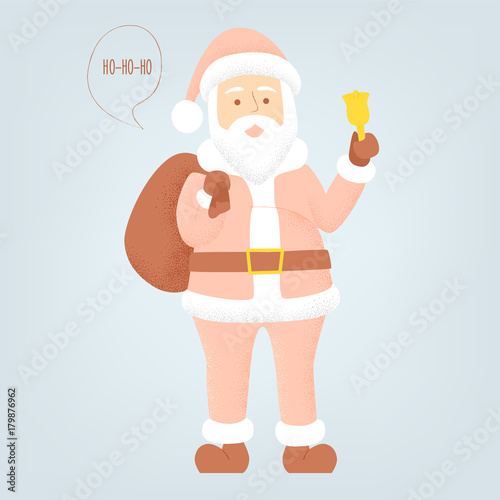 Christmas card with Santa Claus