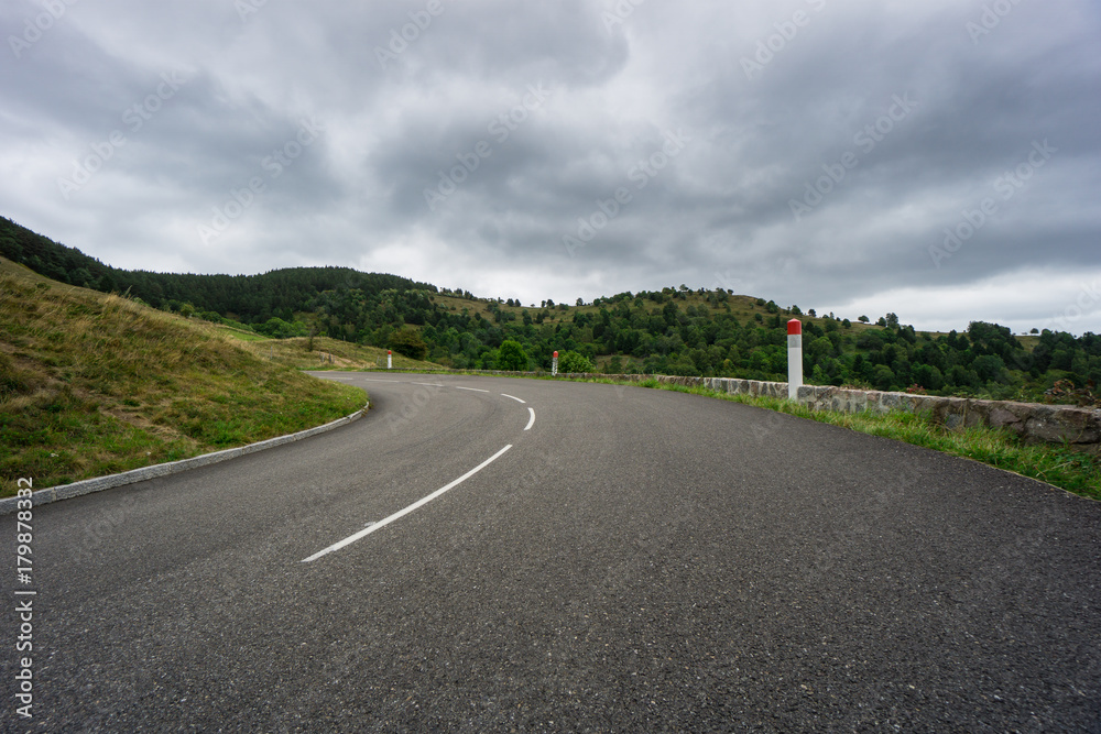 France - Motorbike route through french mountains called route de cretes
