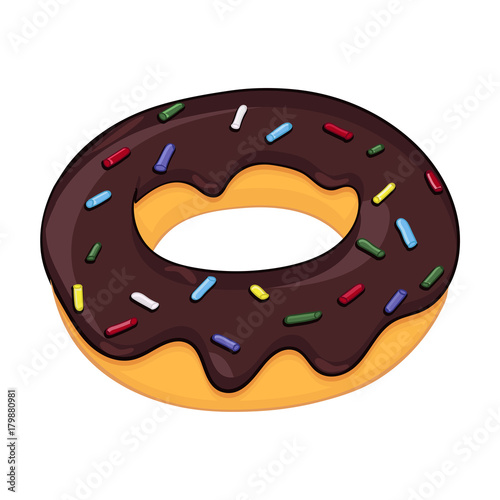 Donut. Vector illustration isolated on white background