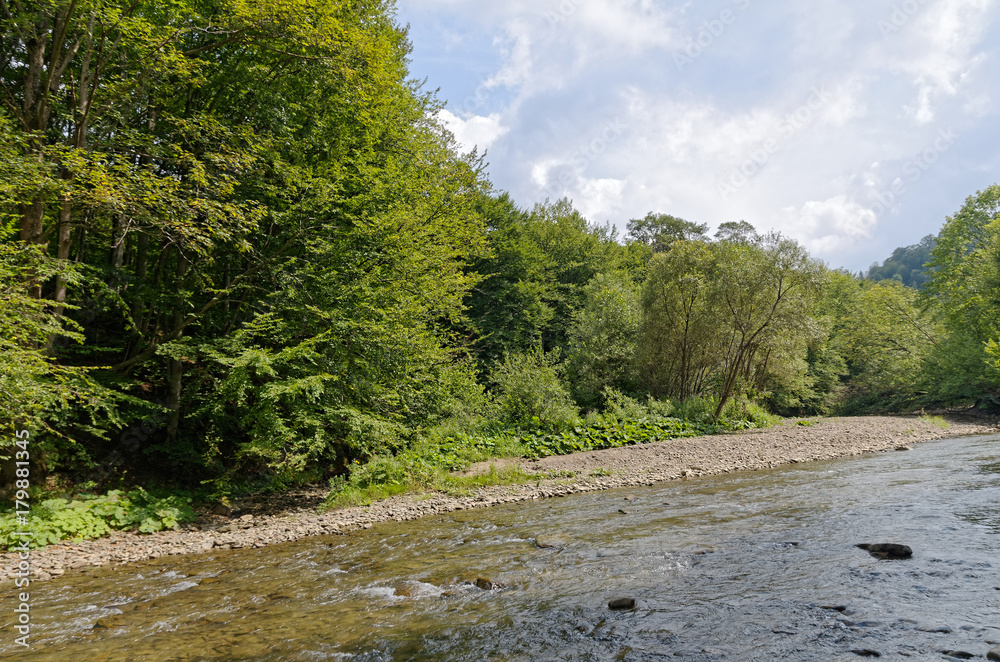 Beautiful view on mountain river in Bieszczady. Beautiful view on mountain river in Bieszczady.