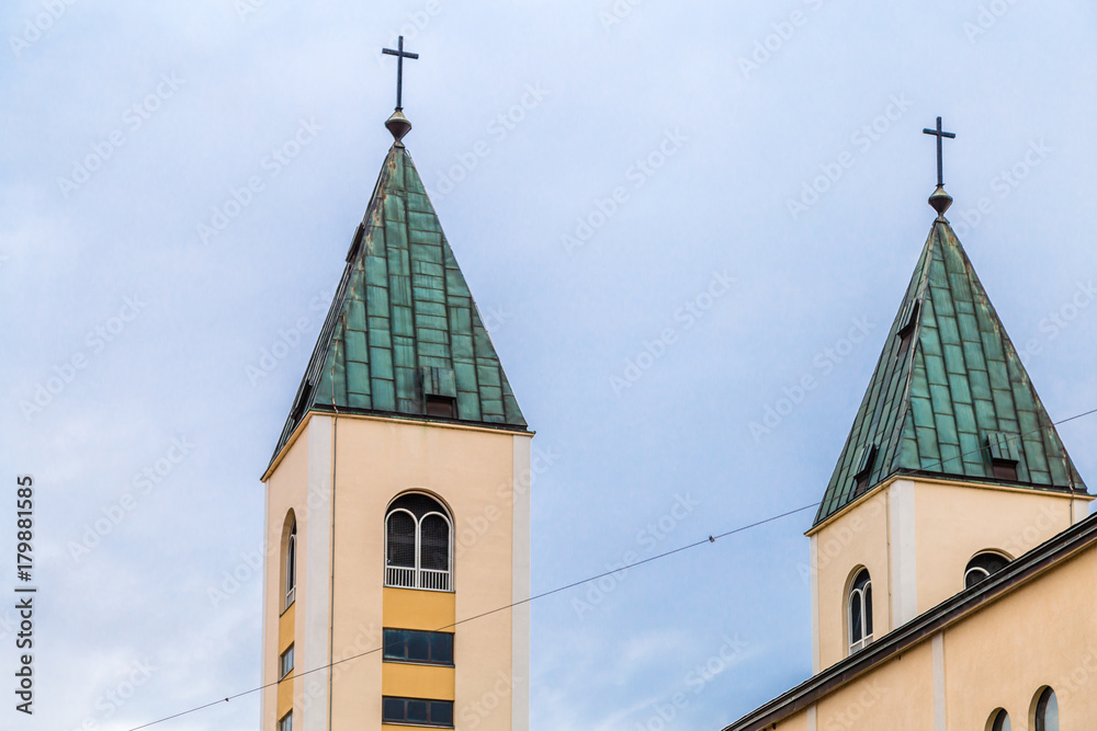 Fototapeta premium belfry of Church in Medjugorje