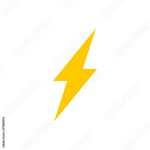 Lightning bolt vector icon photo