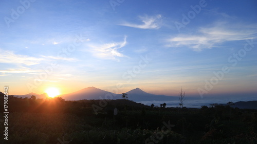 sunrise in kaliangkrik indonesia