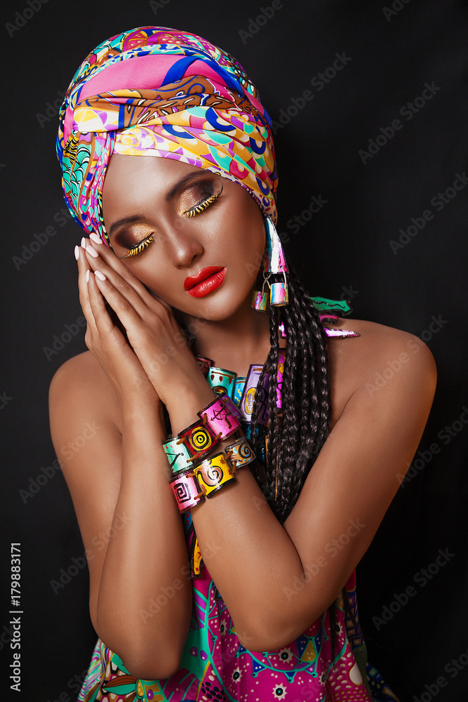 beautiful young woman in a turban