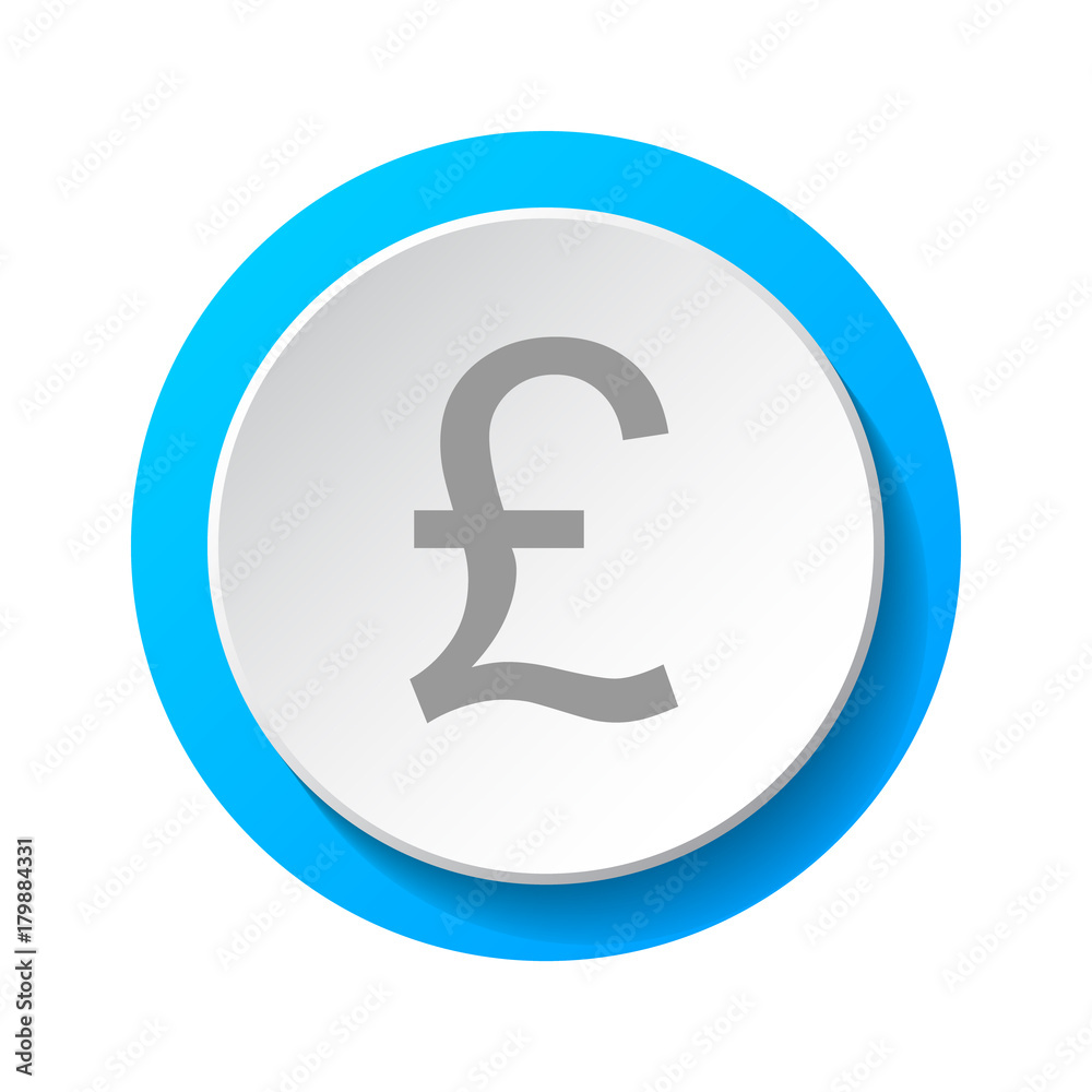 Symbol of British currency (british pound) - 3d icon. Vector. Symbol of British currency (british pound) - 3d icon. Vector.