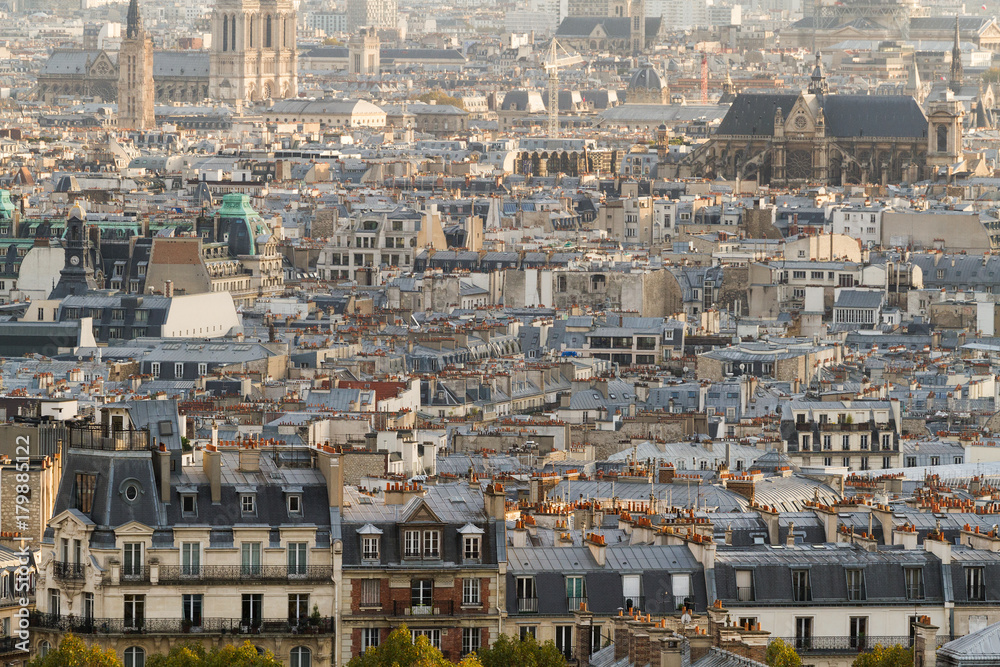 Aerial view on Paris