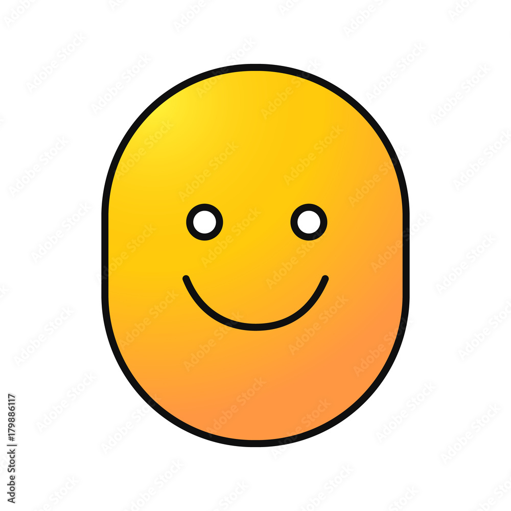 Happy and funny smile color icon