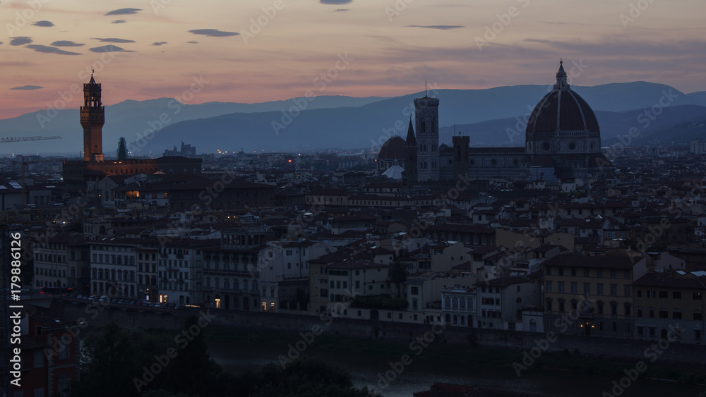 Sunset View of Florence, Italy
