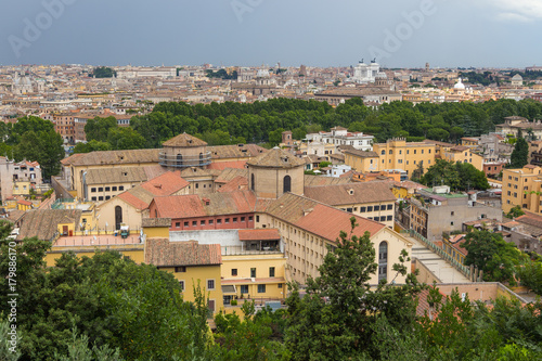 Panorama of Rome from the Piazza Garibaldi on the Janikulum hill, Italy © Tomasz Wozniak