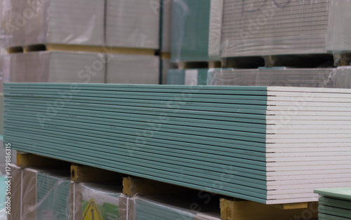 Plasterboard sheet many