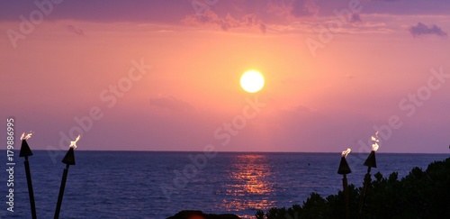 Fotografía Hawaiian Sunset - Luau