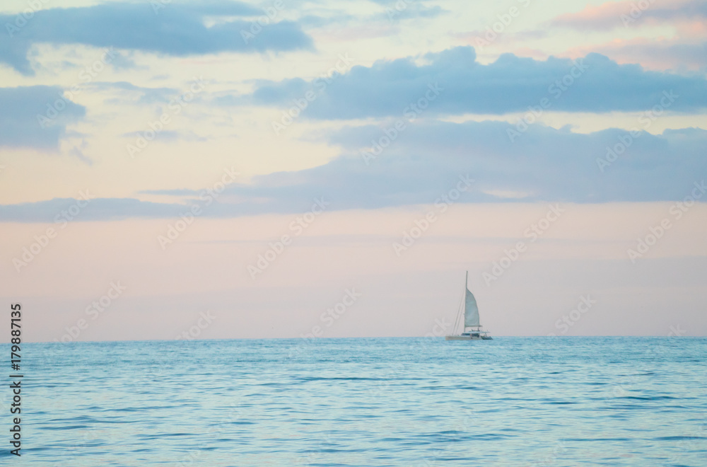 Sailboat on the ocean