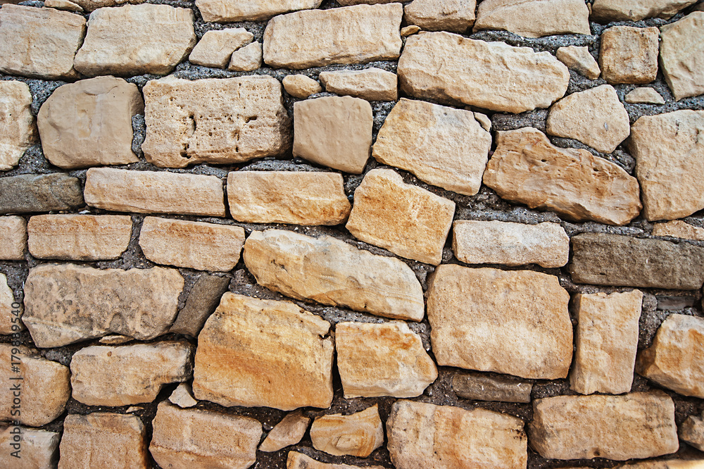 stone wall of large stones