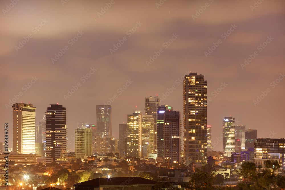 View of the evening Tel Aviv. Israel.