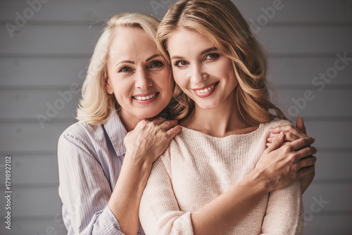 Senior mum and adult daughter