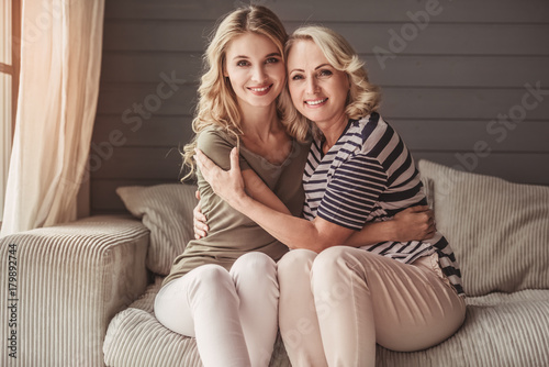 Senior mum and adult daughter © georgerudy