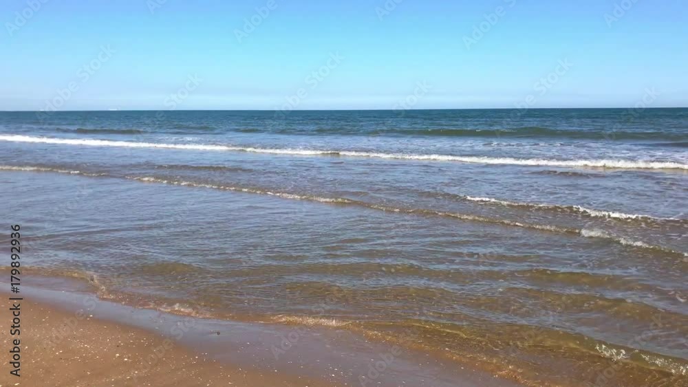 Video of Sand Beach with the sea surf Video of Sand Beach with the sea surf