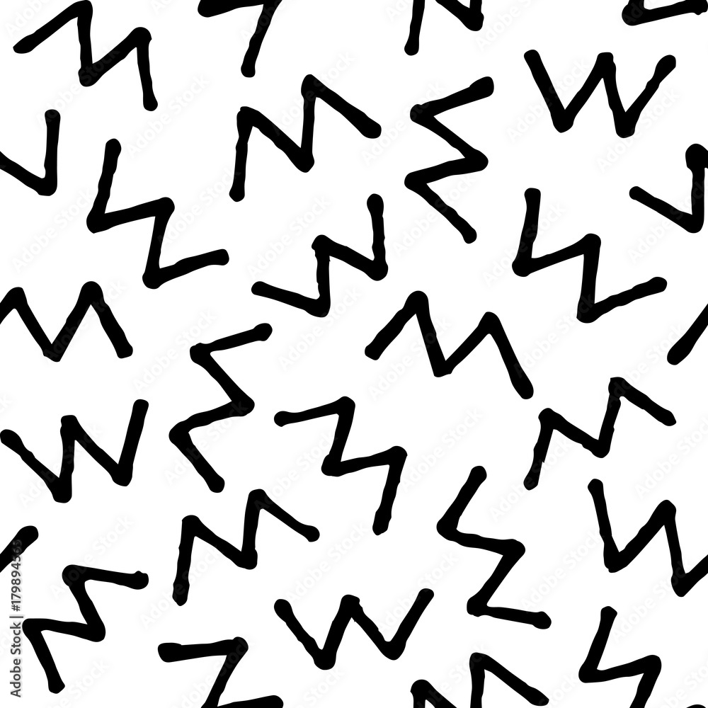 Black and white doodle seamless vector pattern. Handdrawn doodle seamless pattern in black and white. Black and white doodle seamless vector pattern. Handdrawn doodle seamless pattern in black and white.