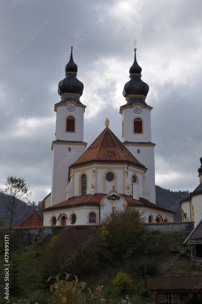 Kirche in Aschau, Chiemgau, Bayern,Deutschland.