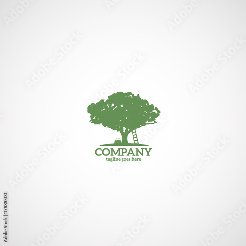 Vector Fruit Tree, basket and staircase.