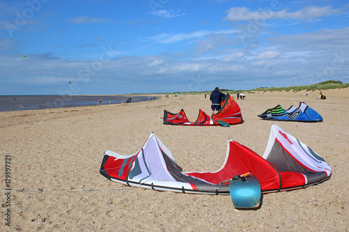 kites on Hunstanton Beach