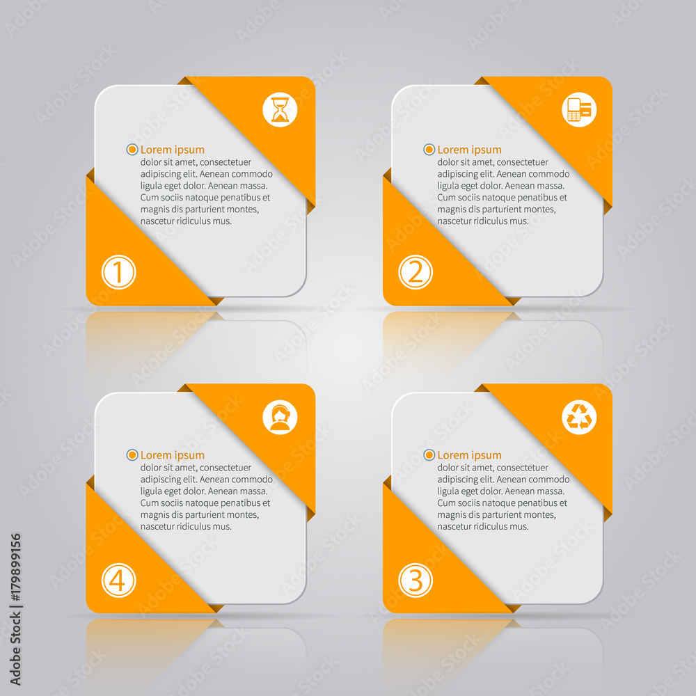 Abstract 3D Paper Infographics