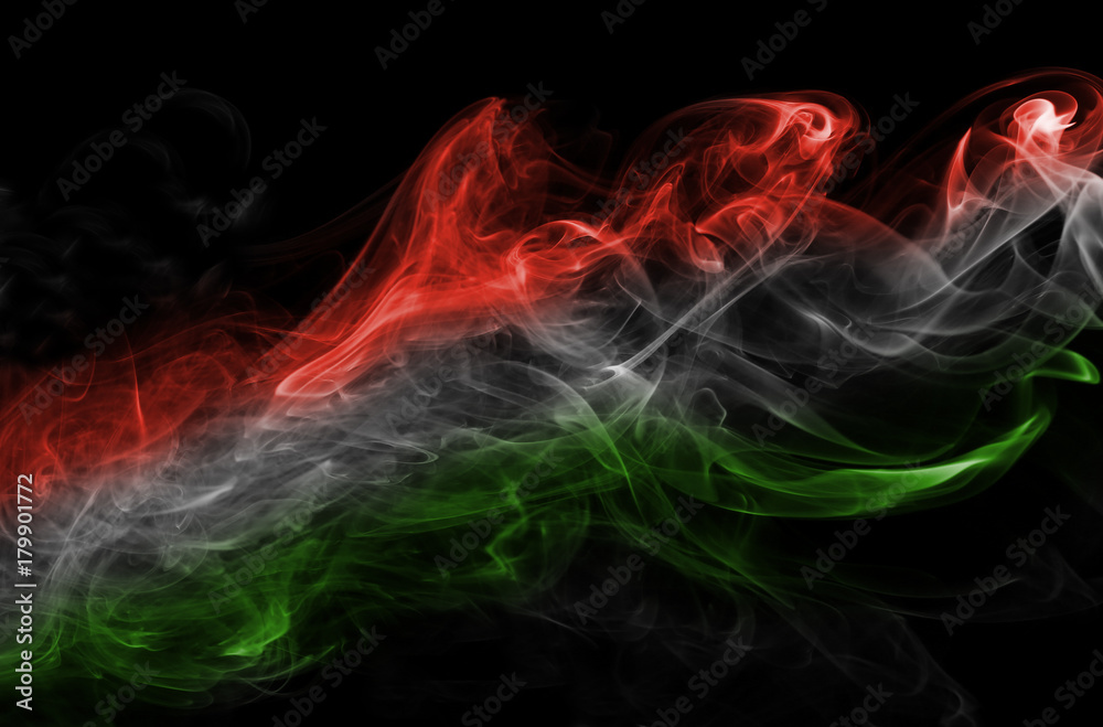 Hungary flag smoke Hungary flag smoke