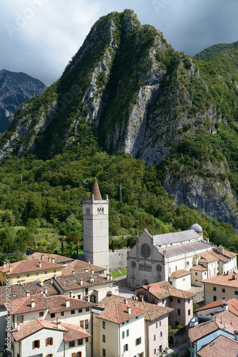 Gemona del Friuli view with Cathedral (Italy)