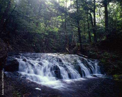 Greenstone Falls  Porcupine Mountains Wilderness State park  Michigan.